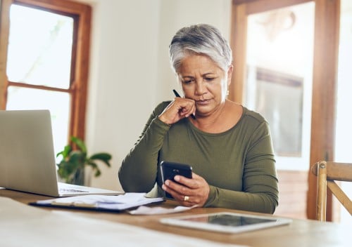 Woman sitting at desk