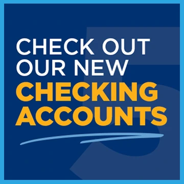 Salem Five promotional graphic advertising a new checking accounts.