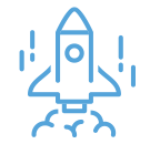 Implementation Rocket Ship Icon