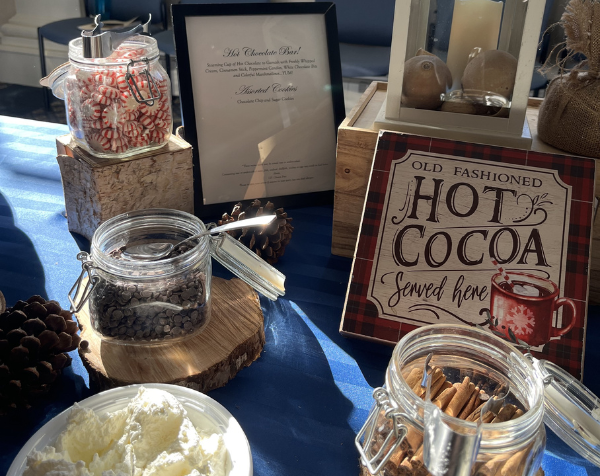 Salem Five hot cocoa treats table.